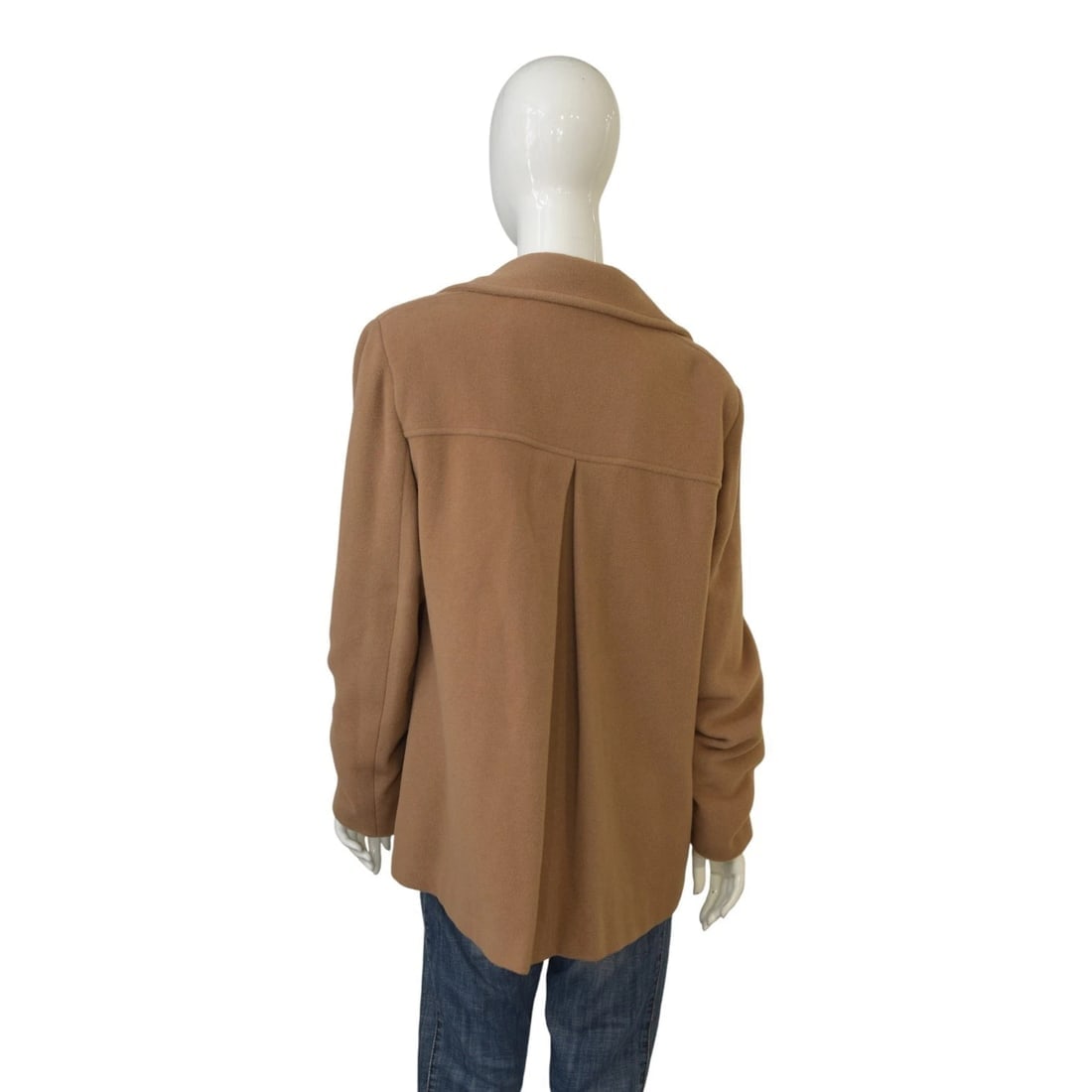 Les Copains Blue Women’s Camel Wool Peacoat Jacklet– Size 44 – Made in Italy - 2