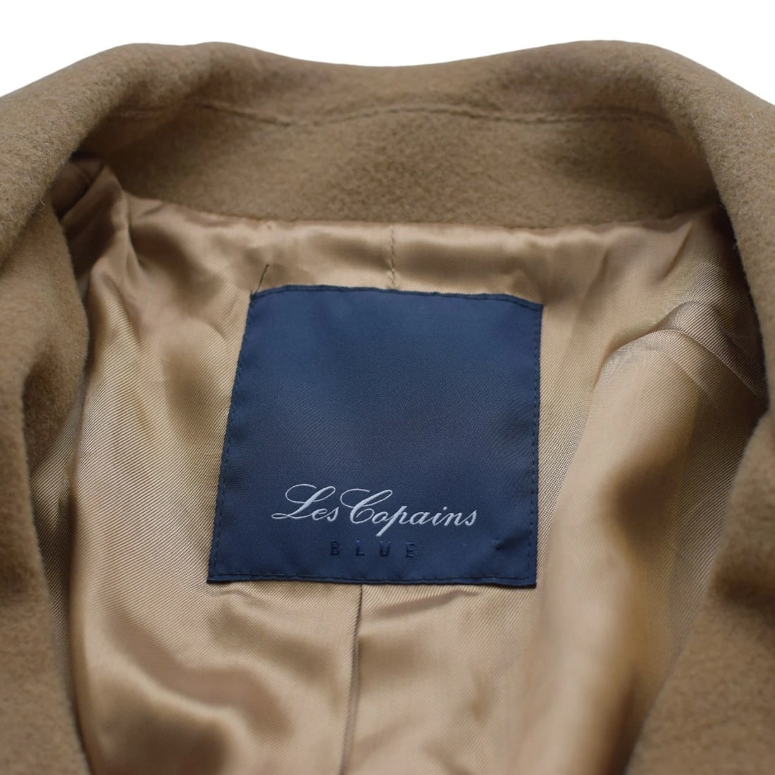 Les Copains Blue Women’s Camel Wool Peacoat Jacklet– Size 44 – Made in Italy - 3