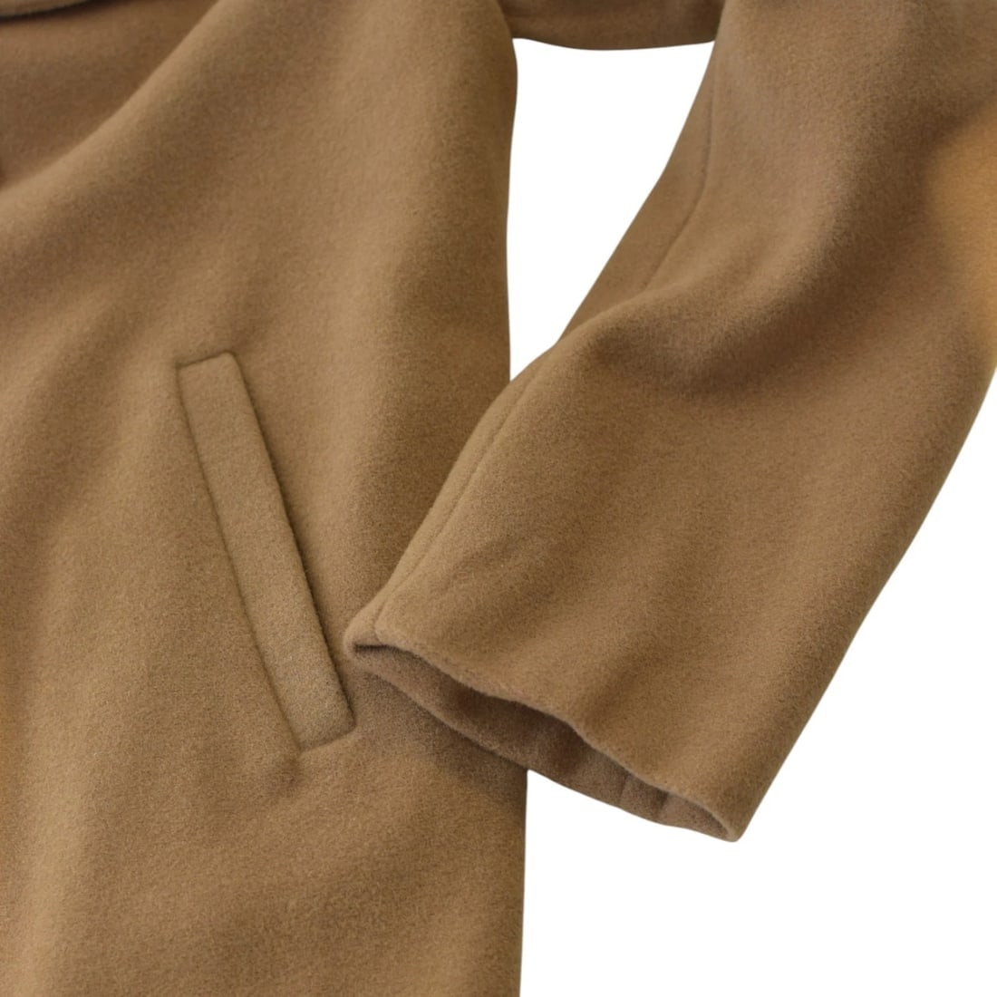 Les Copains Blue Women’s Camel Wool Peacoat Jacklet– Size 44 – Made in Italy - 6