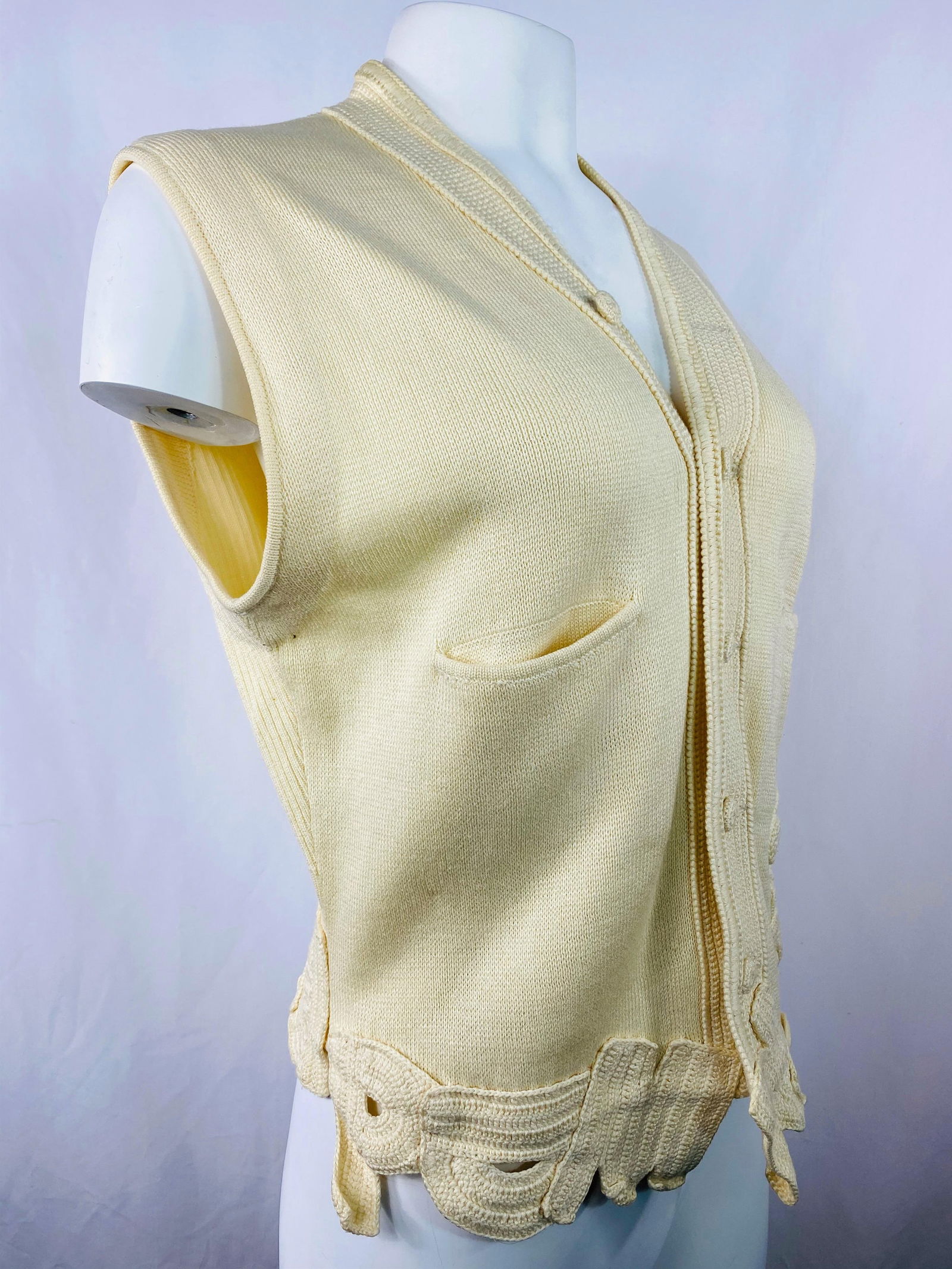 Matsuda Nicole Tokyo Ivory Knit Vest - 10