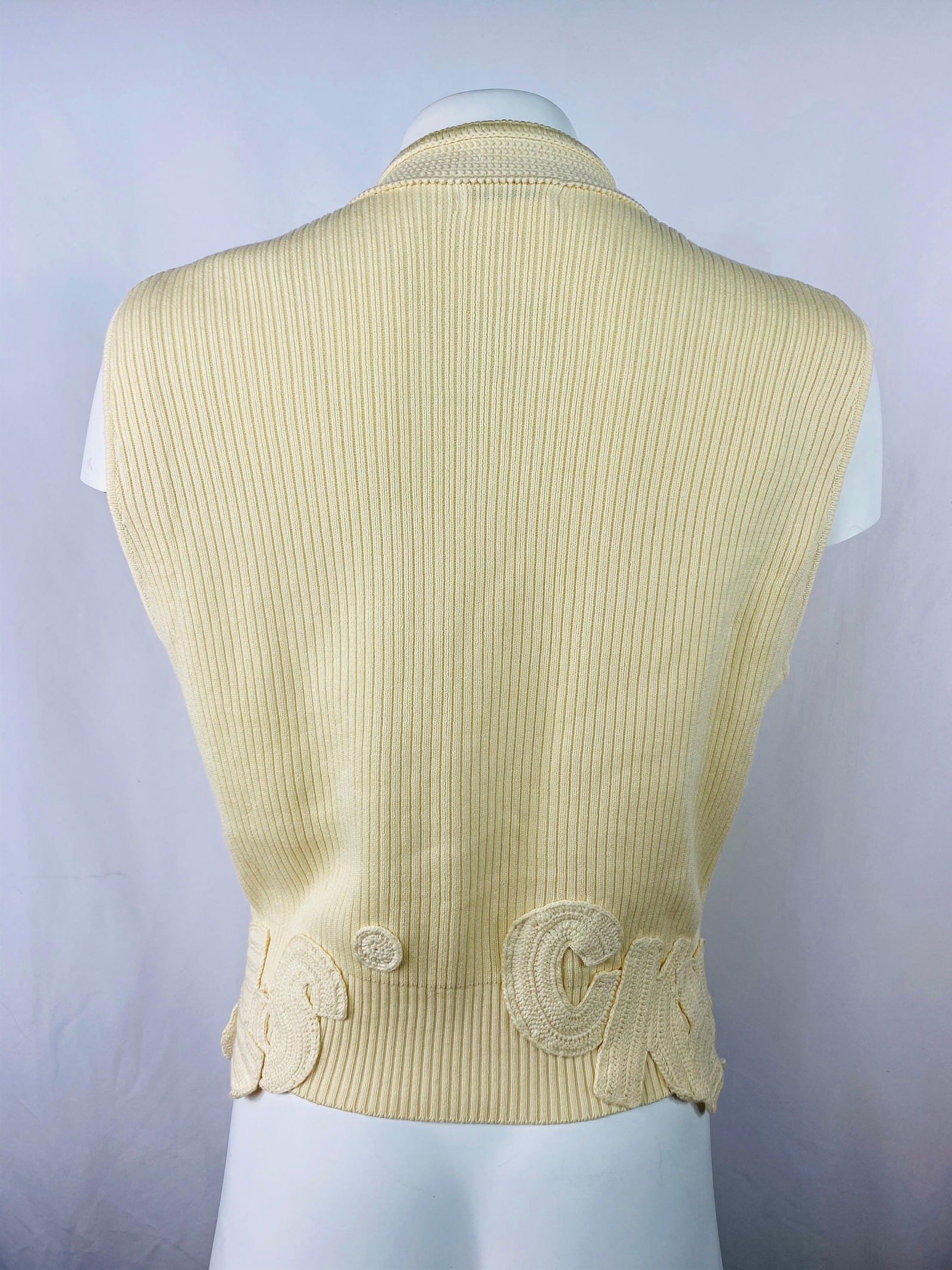 Matsuda Nicole Tokyo Ivory Knit Vest - 12