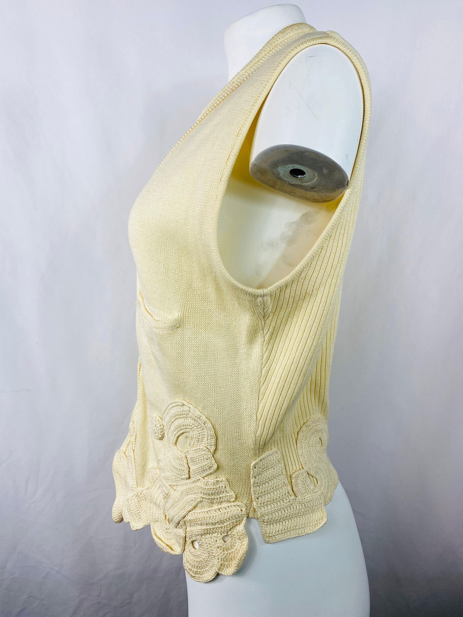 Matsuda Nicole Tokyo Ivory Knit Vest - 2