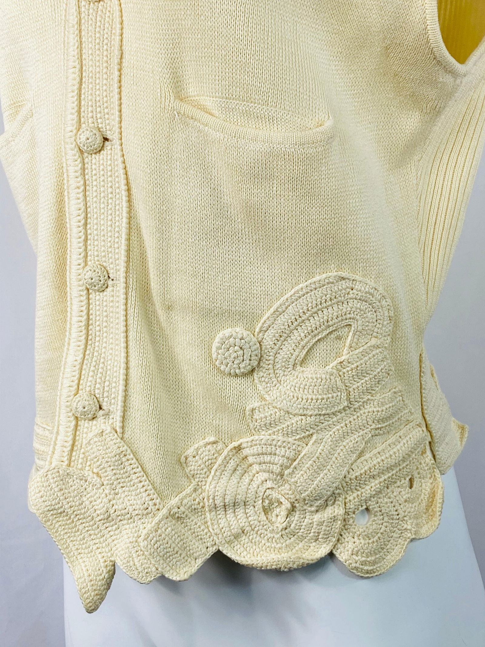 Matsuda Nicole Tokyo Ivory Knit Vest - 4