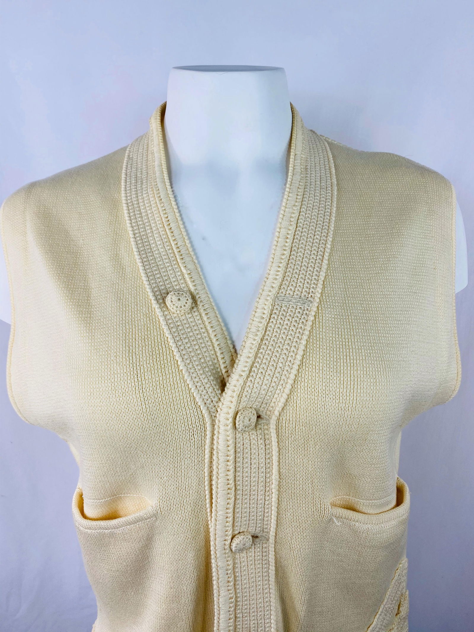 Matsuda Nicole Tokyo Ivory Knit Vest - 8