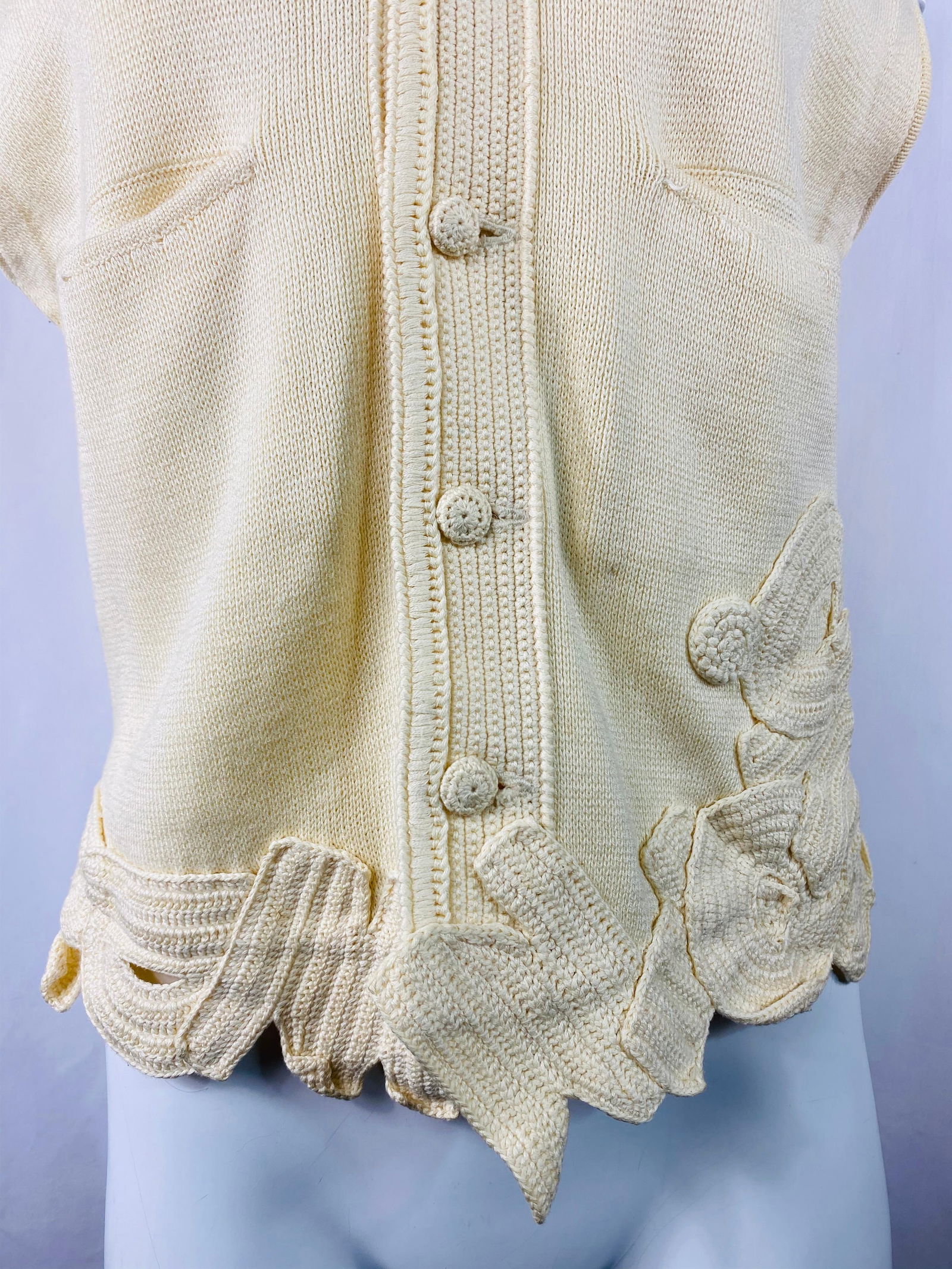 Matsuda Nicole Tokyo Ivory Knit Vest - 9