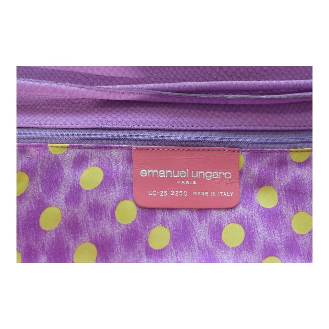 Emanuel Ungaro Purple Crystal Embellished Shoulder Bag – Made in Italy With Box - 16