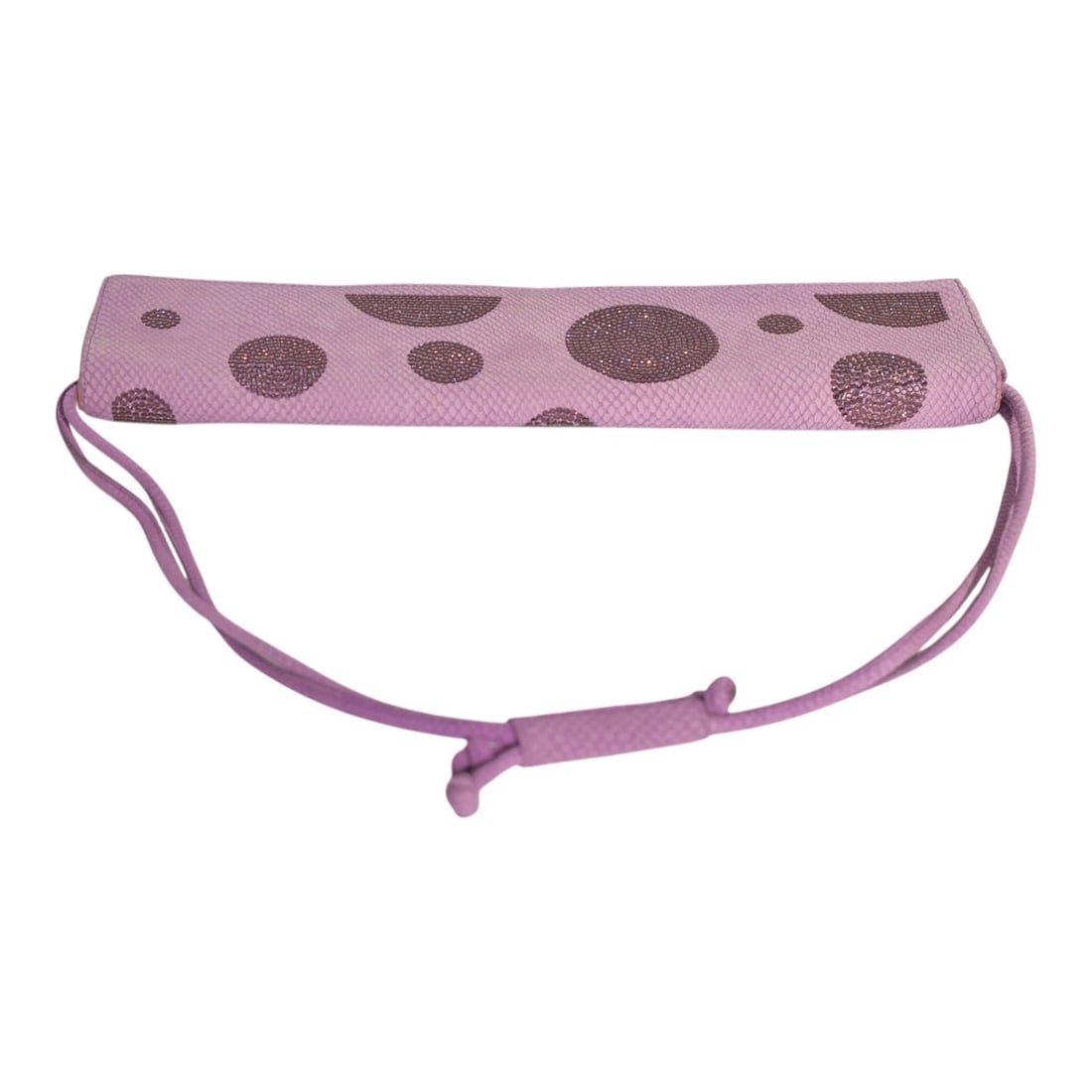 Emanuel Ungaro Purple Crystal Embellished Shoulder Bag – Made in Italy With Box - 5