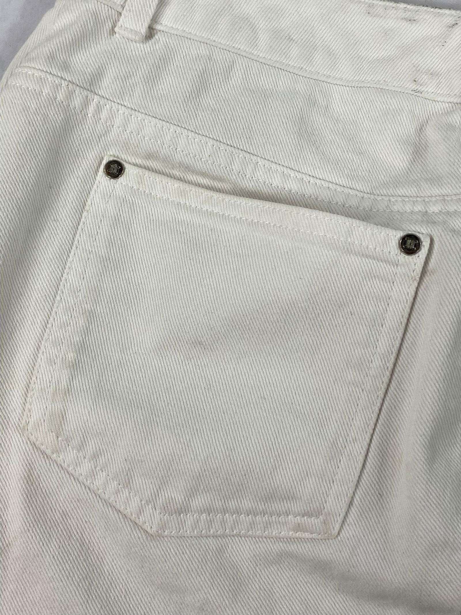 Celine White Denim Mini Skirt, Size 40 - 11
