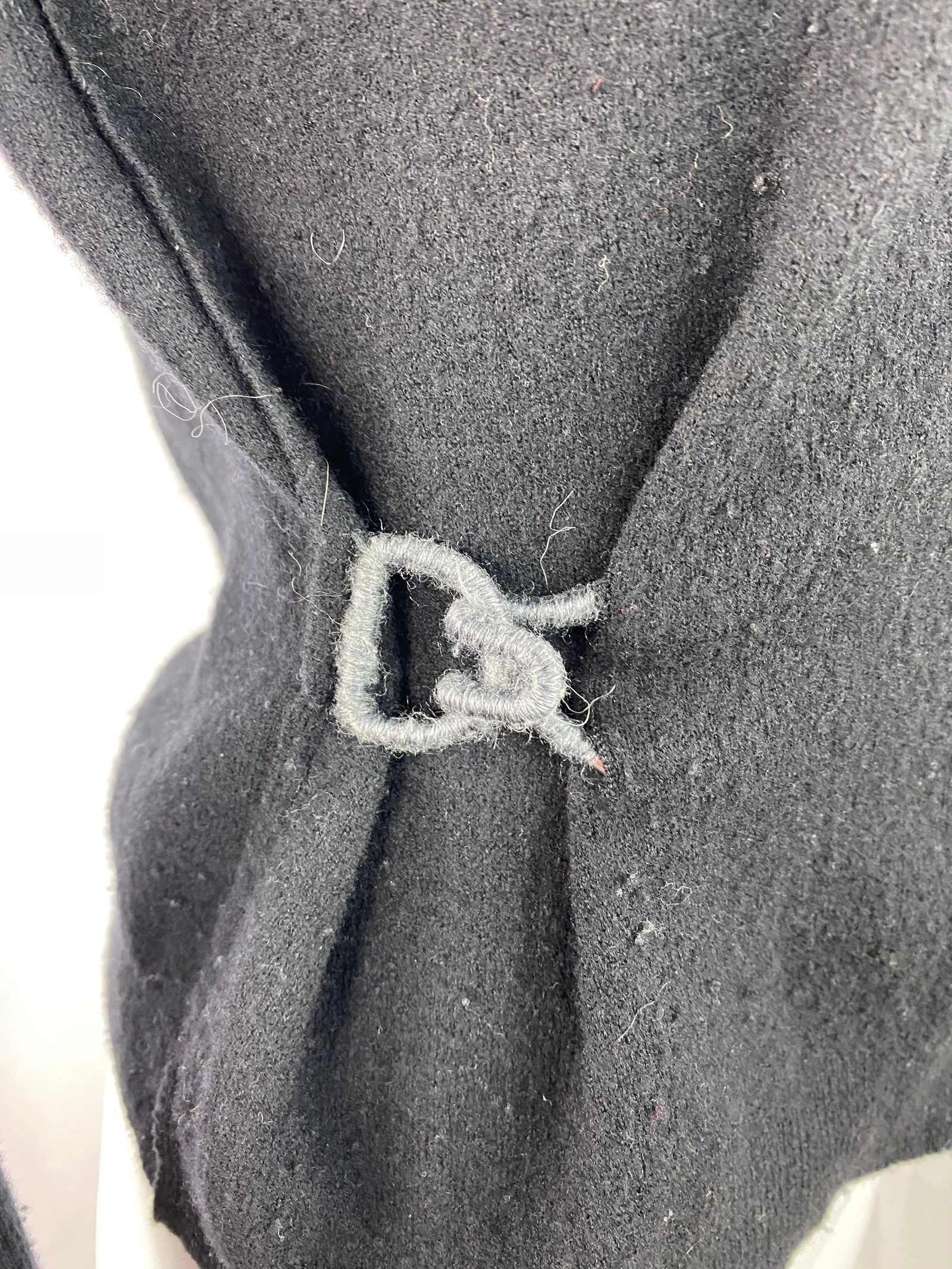 2007 Lanvin Black Wool Cardigan, Size Small - 10