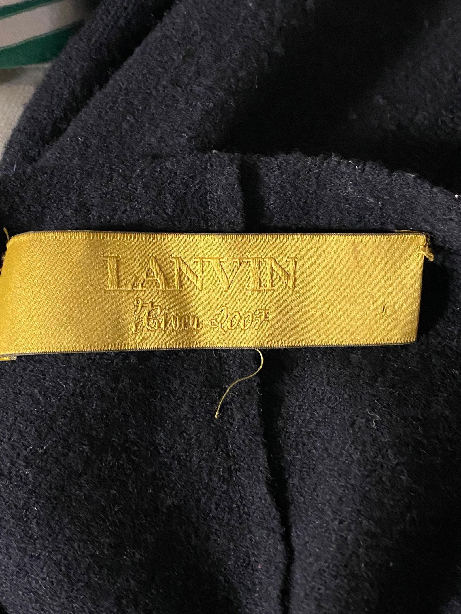 2007 Lanvin Black Wool Cardigan, Size Small - 14