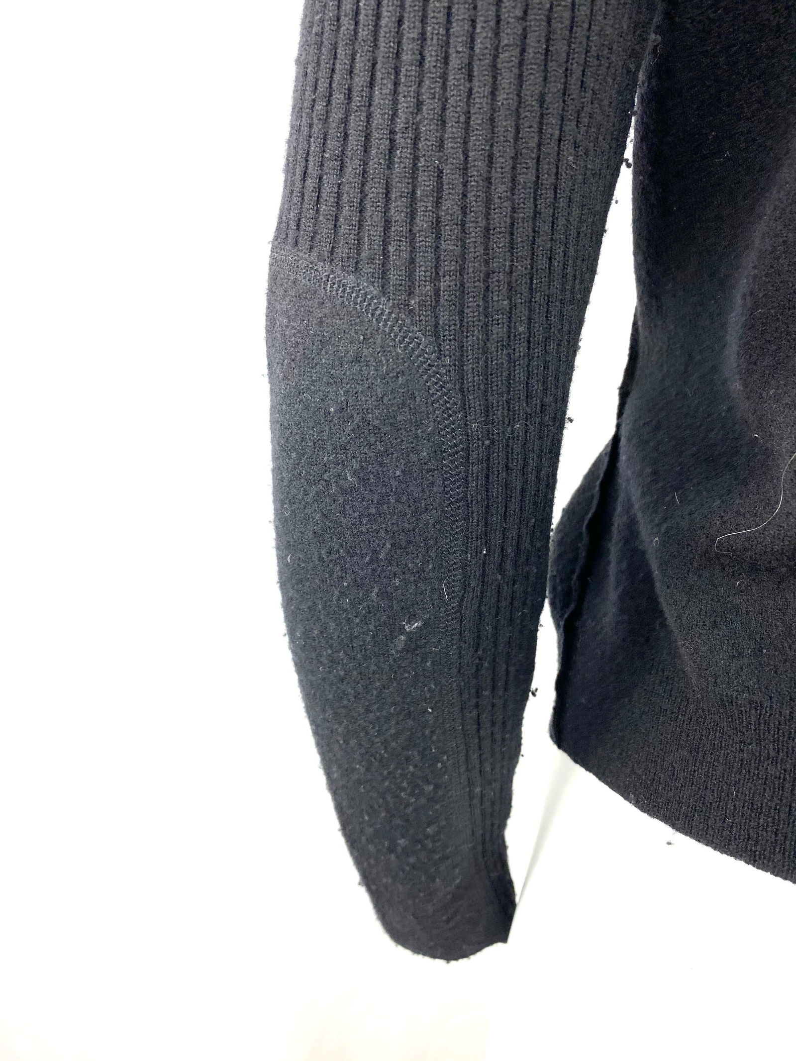 2007 Lanvin Black Wool Cardigan, Size Small - 3