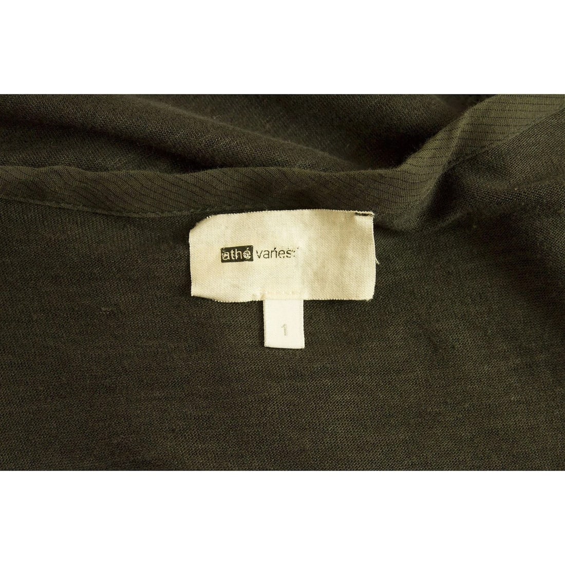 Vanessa Bruno Athe Gray Sleeveless V Neck Linen Long Tunic Mini Dress size 1 - 5