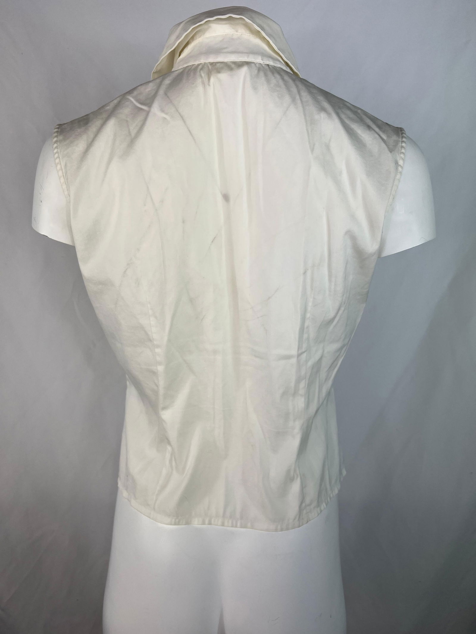 Piazza Sempione White Shirt Blouse, Size Small - 3