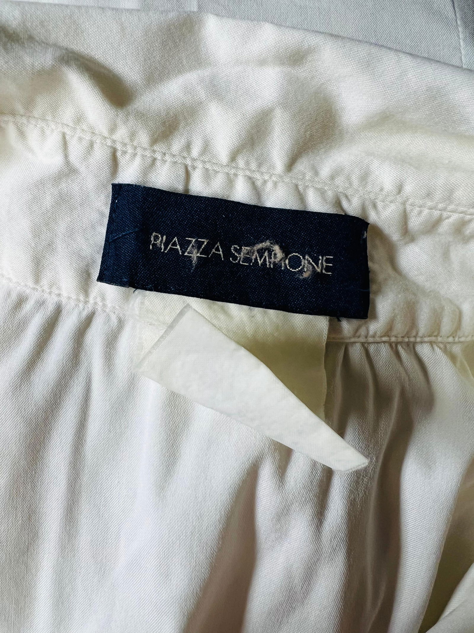 Piazza Sempione White Shirt Blouse, Size Small - 5