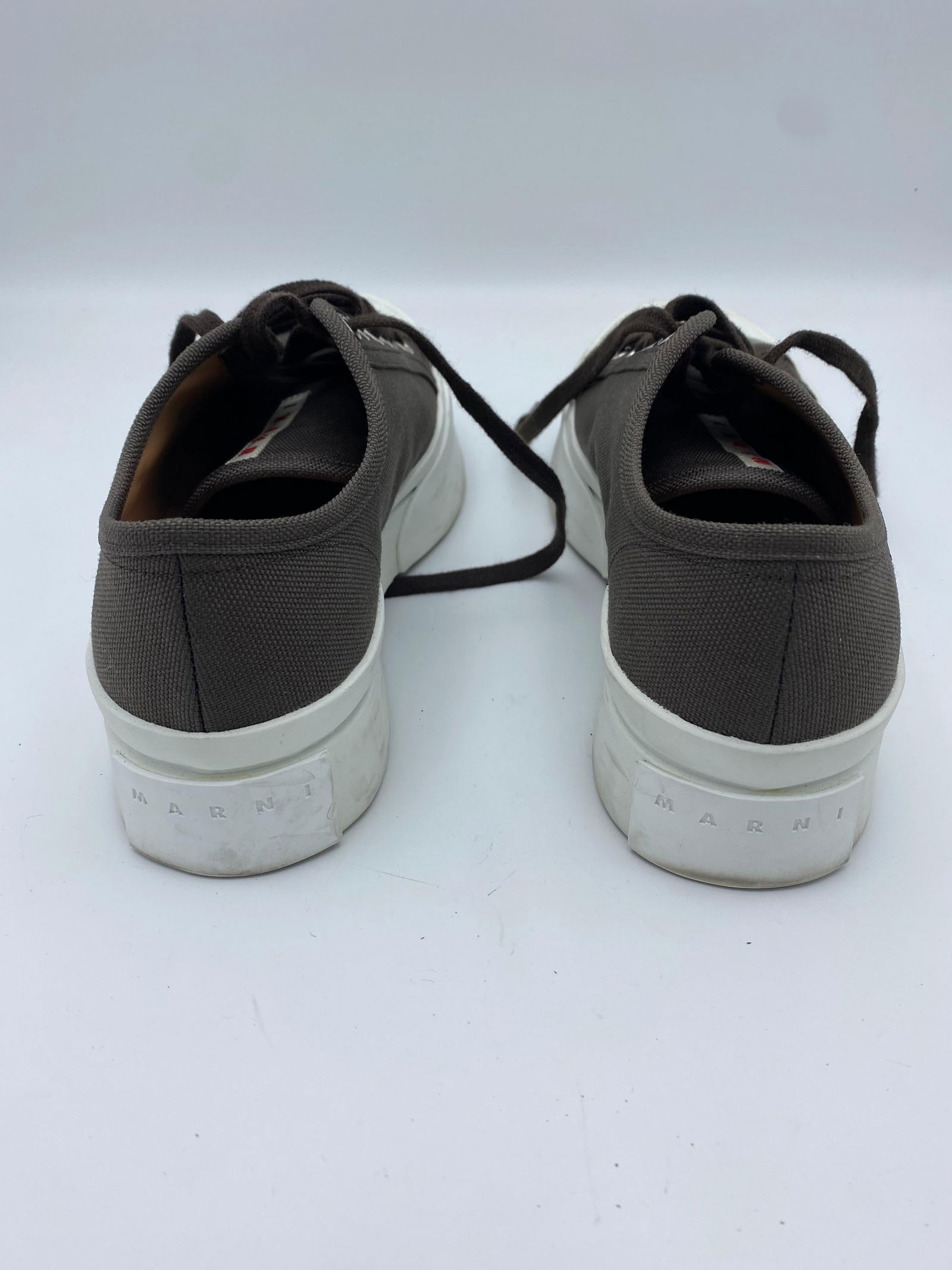 Marni Brown Platform Canvas Sneakers, Size 38 - 10
