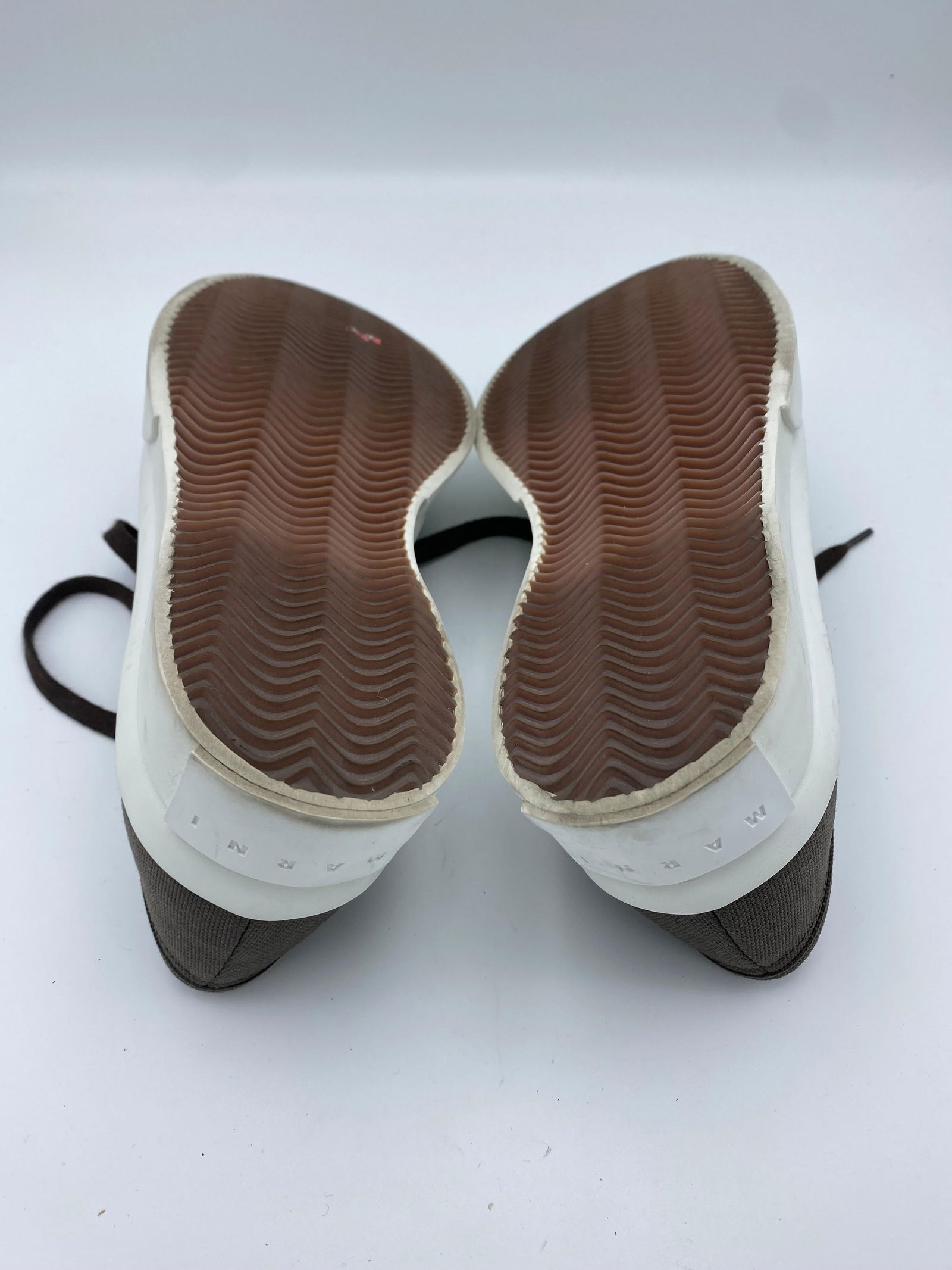 Marni Brown Platform Canvas Sneakers, Size 38 - 18