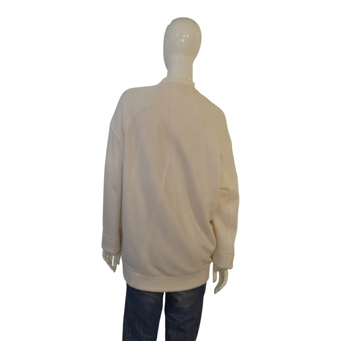 Helmut Lang Oversized Off-White Wool Zip Jacket – Size P (XS/S) Zipper closure - 2