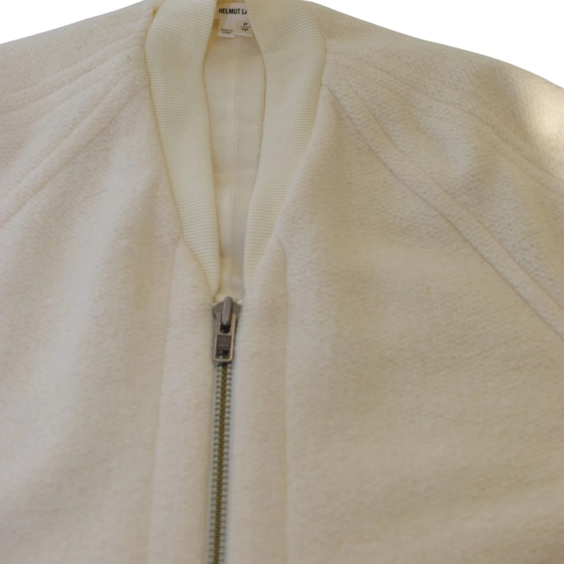Helmut Lang Oversized Off-White Wool Zip Jacket – Size P (XS/S) Zipper closure - 7