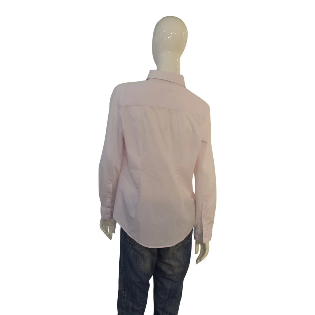 Burberry London Pink Cotton Nova Check Trim Shirt Size L Women’s Button Up - 2