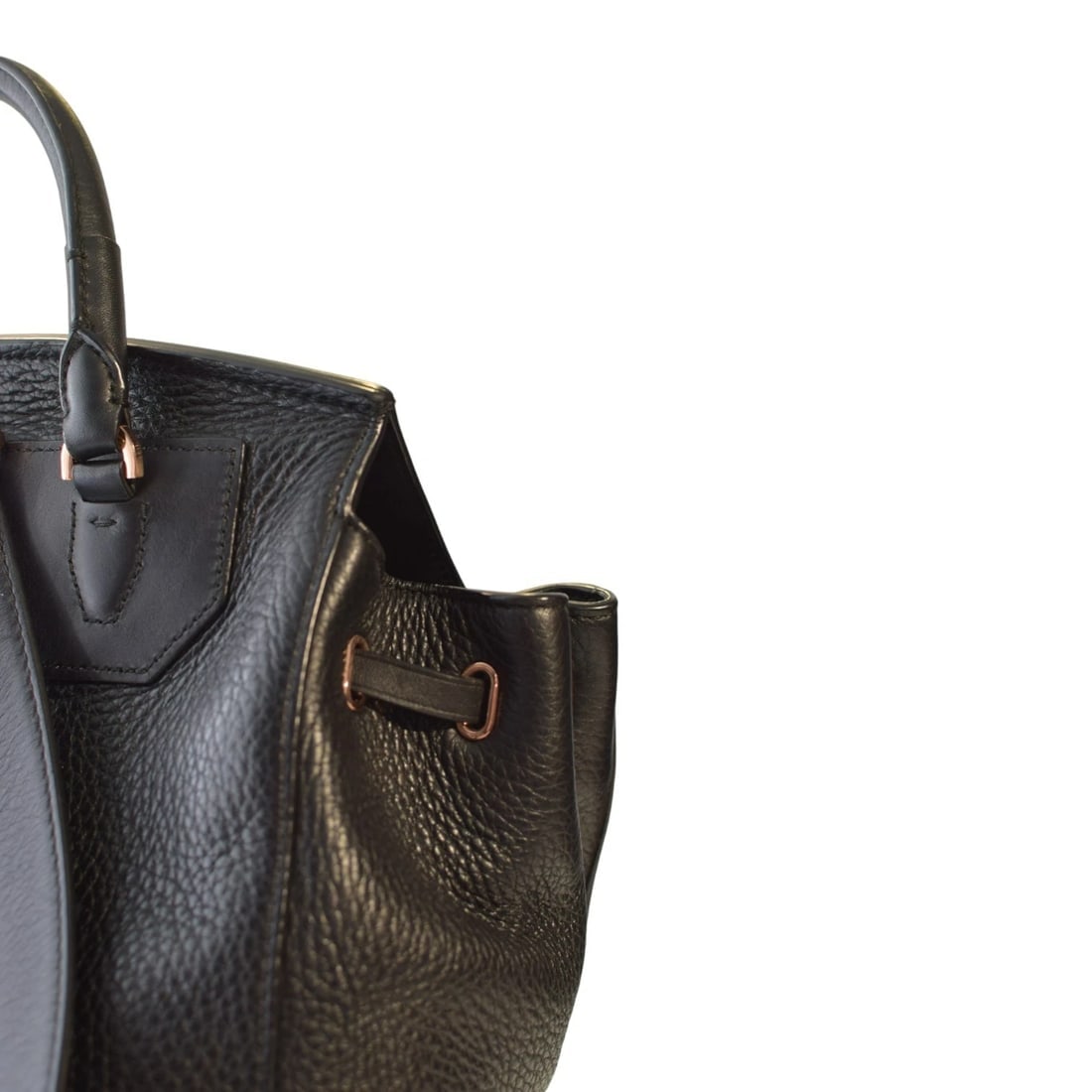 Alexander Wang Prisma Skeletal Black Pebbled Leather Backpack Rose Gold Hardware - 15