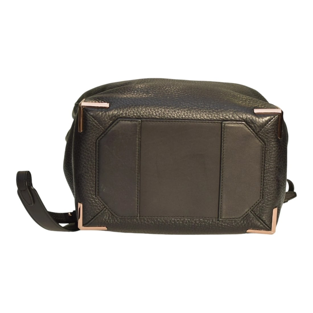 Alexander Wang Prisma Skeletal Black Pebbled Leather Backpack Rose Gold Hardware - 6