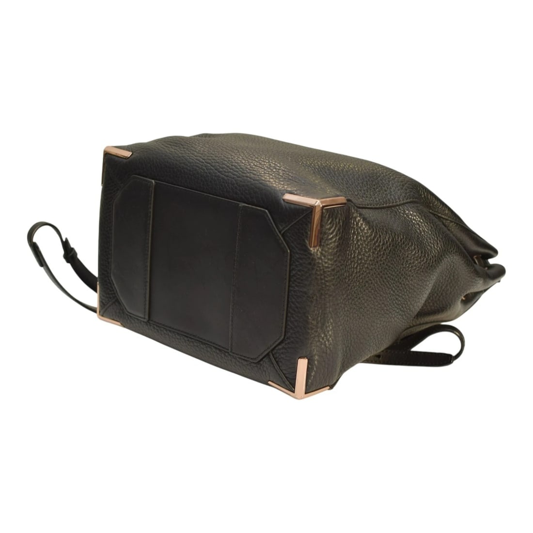 Alexander Wang Prisma Skeletal Black Pebbled Leather Backpack Rose Gold Hardware - 8