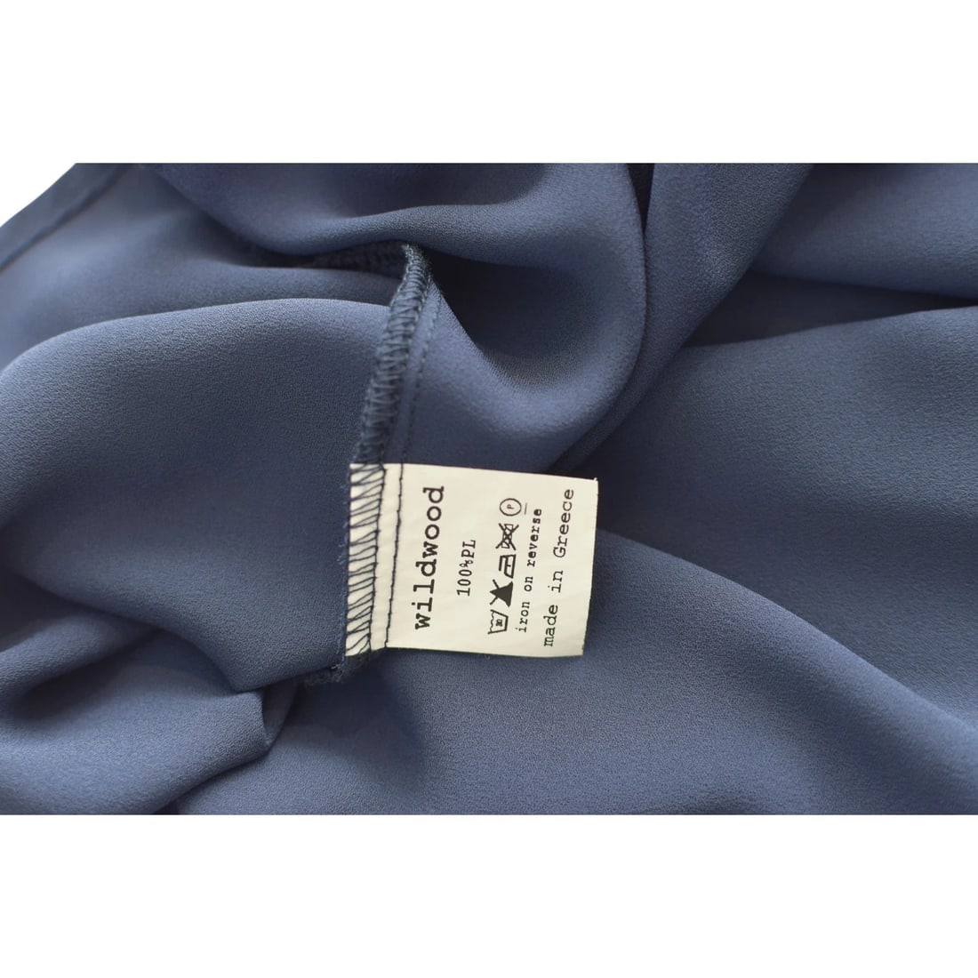 Wildwood Blue Blouson-Sleeve Blouse – Minimalist Flowing Design – Size M - 4