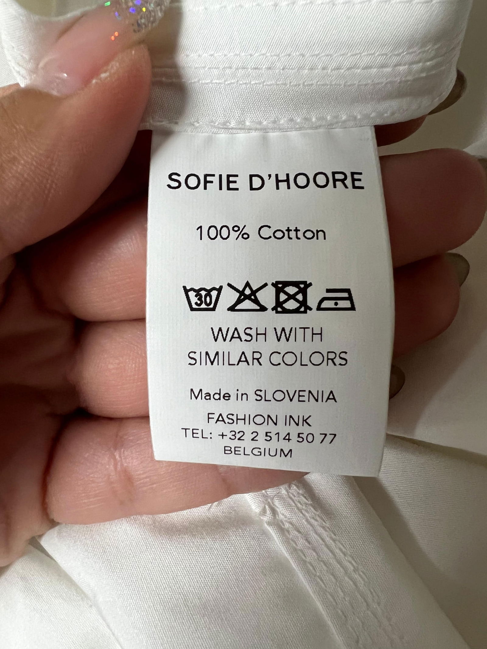 Sofie D’Hoore White Midi Skirt, Size 38 - 6