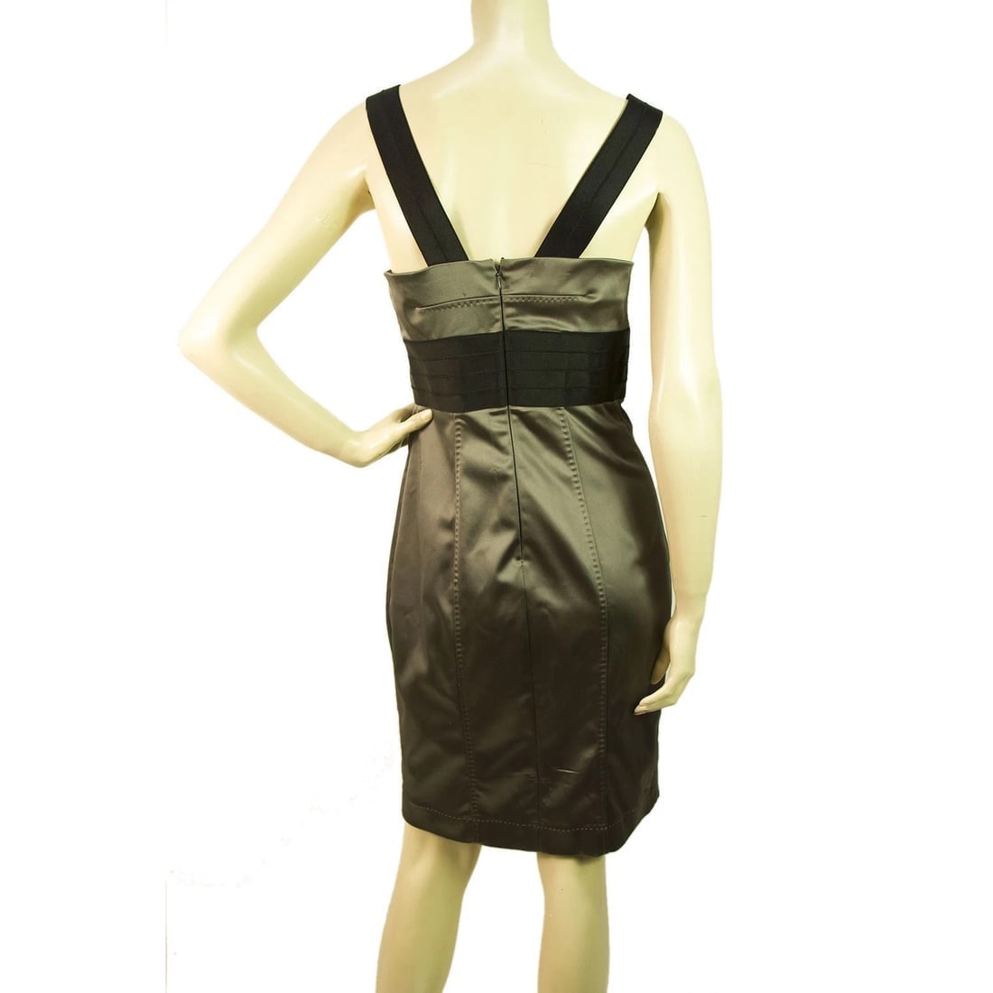 Authentic Alessandro Dell'Acqua Two Tone Panelled Dress in Grey and Black SZ42 - 2