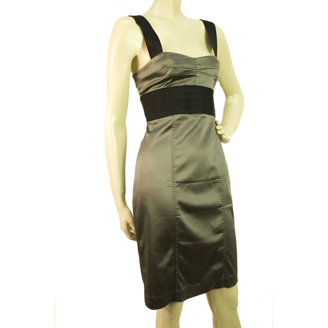 Authentic Alessandro Dell'Acqua Two Tone Panelled Dress in Grey and Black SZ42 - 4