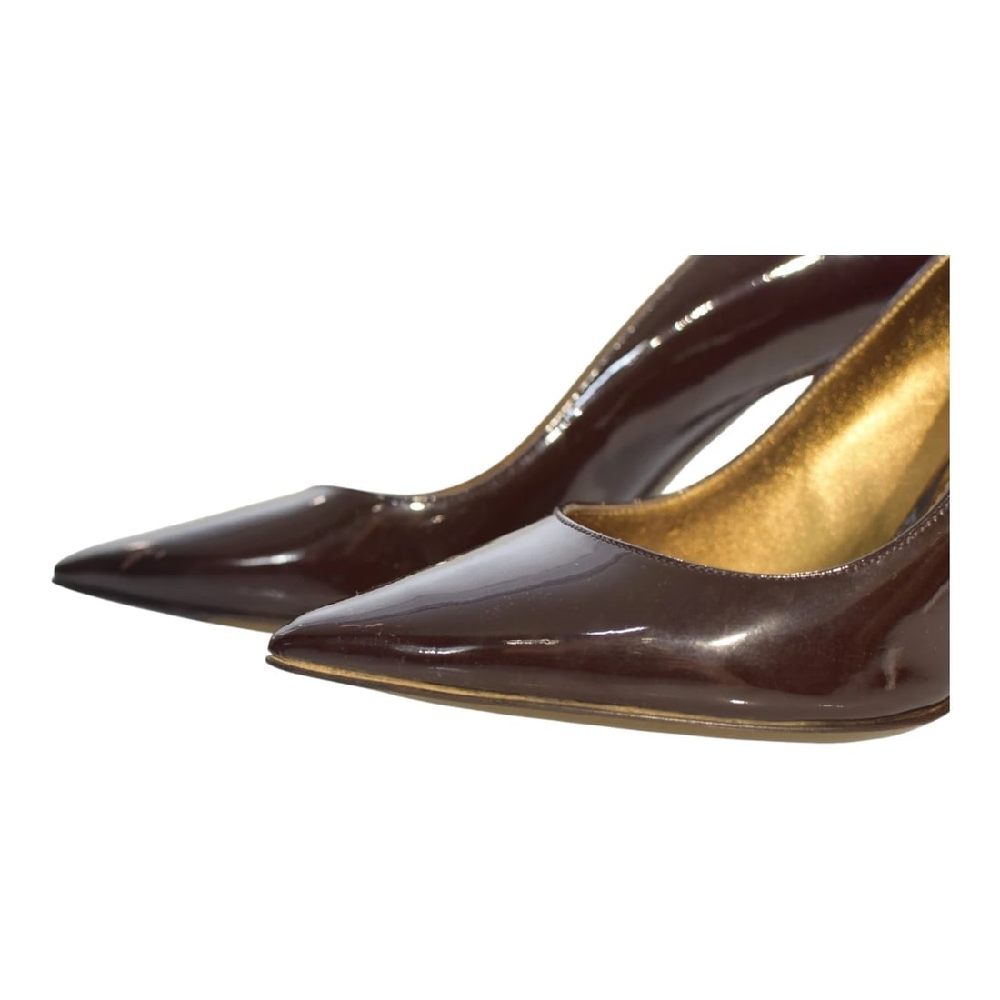 Dolce & Gabbana Brown Patent Leather Pointed Toe Pumps High Heels Shoes size 8.5 - 12