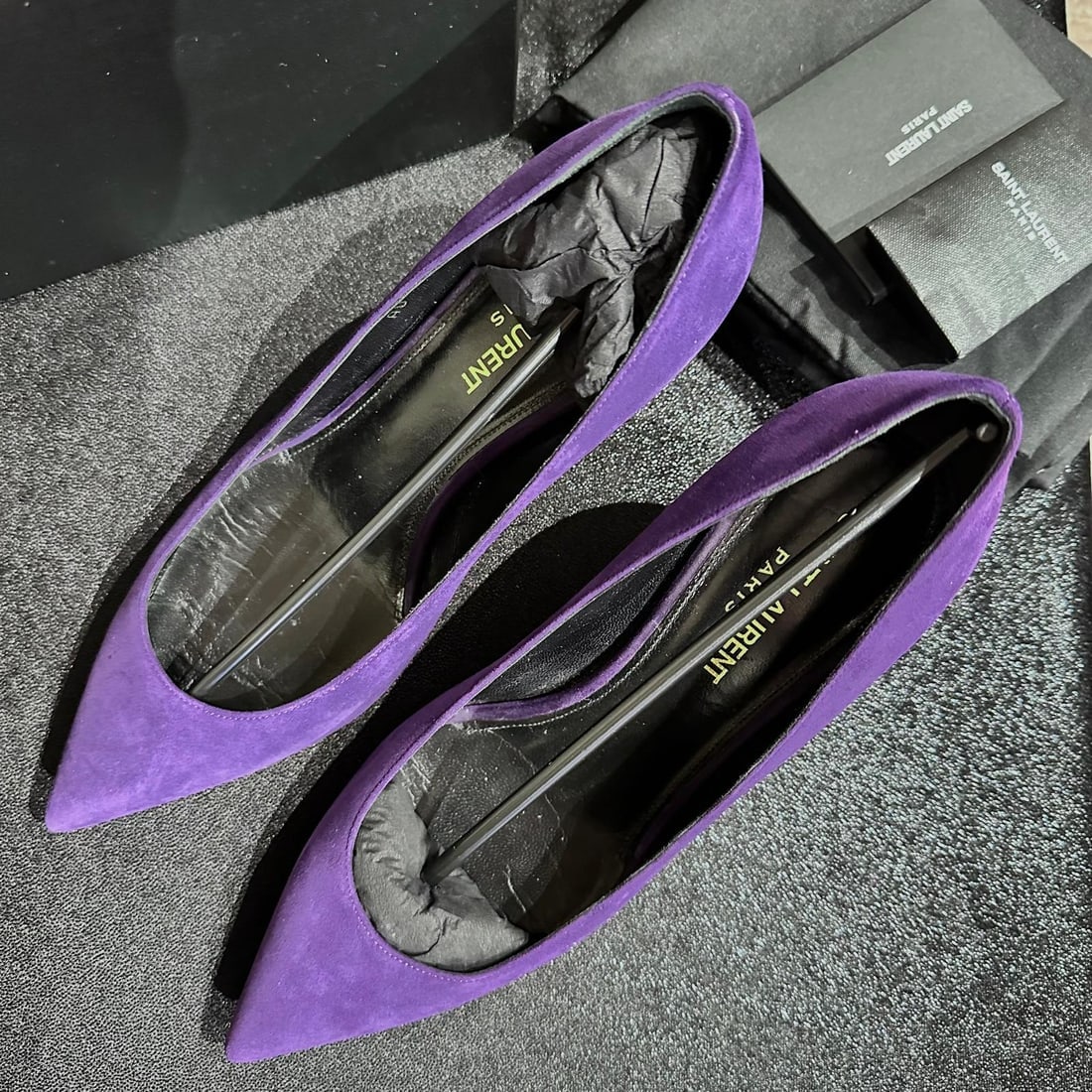 SAINT LAURENT Purple Suede Pumps Shoes Size 36 EU / 5.5 US - 2