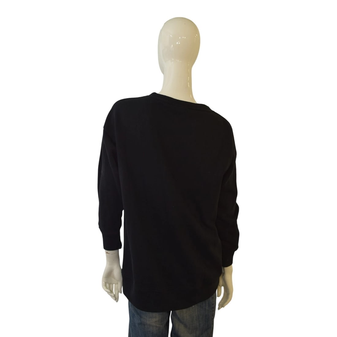 Courrèges Black Logo Sweatshirt Size 1 – Oversized Fit – Iconic AC Graphic - 2