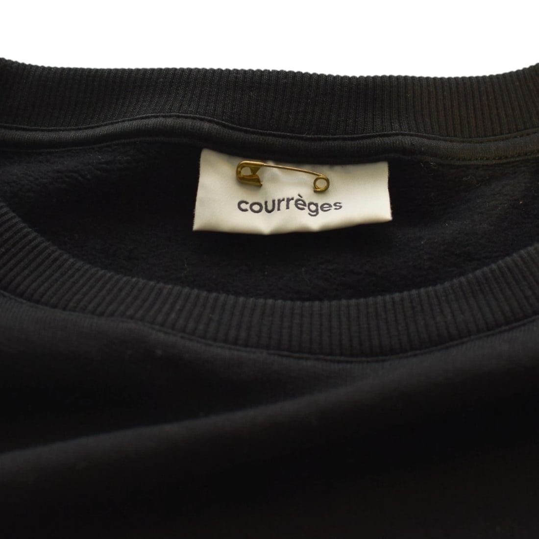 Courrèges Black Logo Sweatshirt Size 1 – Oversized Fit – Iconic AC Graphic - 3