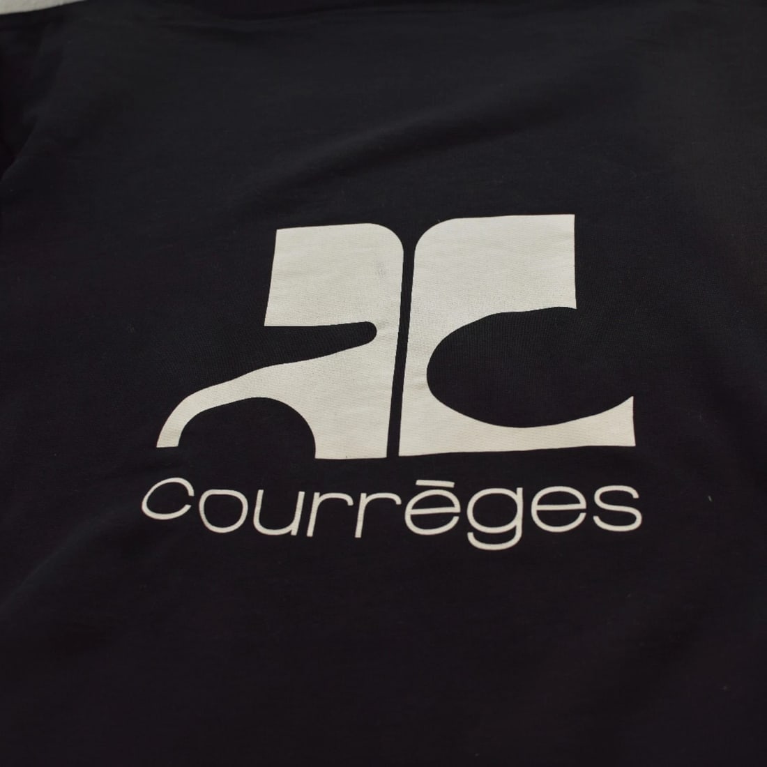 Courrèges Black Logo Sweatshirt Size 1 – Oversized Fit – Iconic AC Graphic - 4