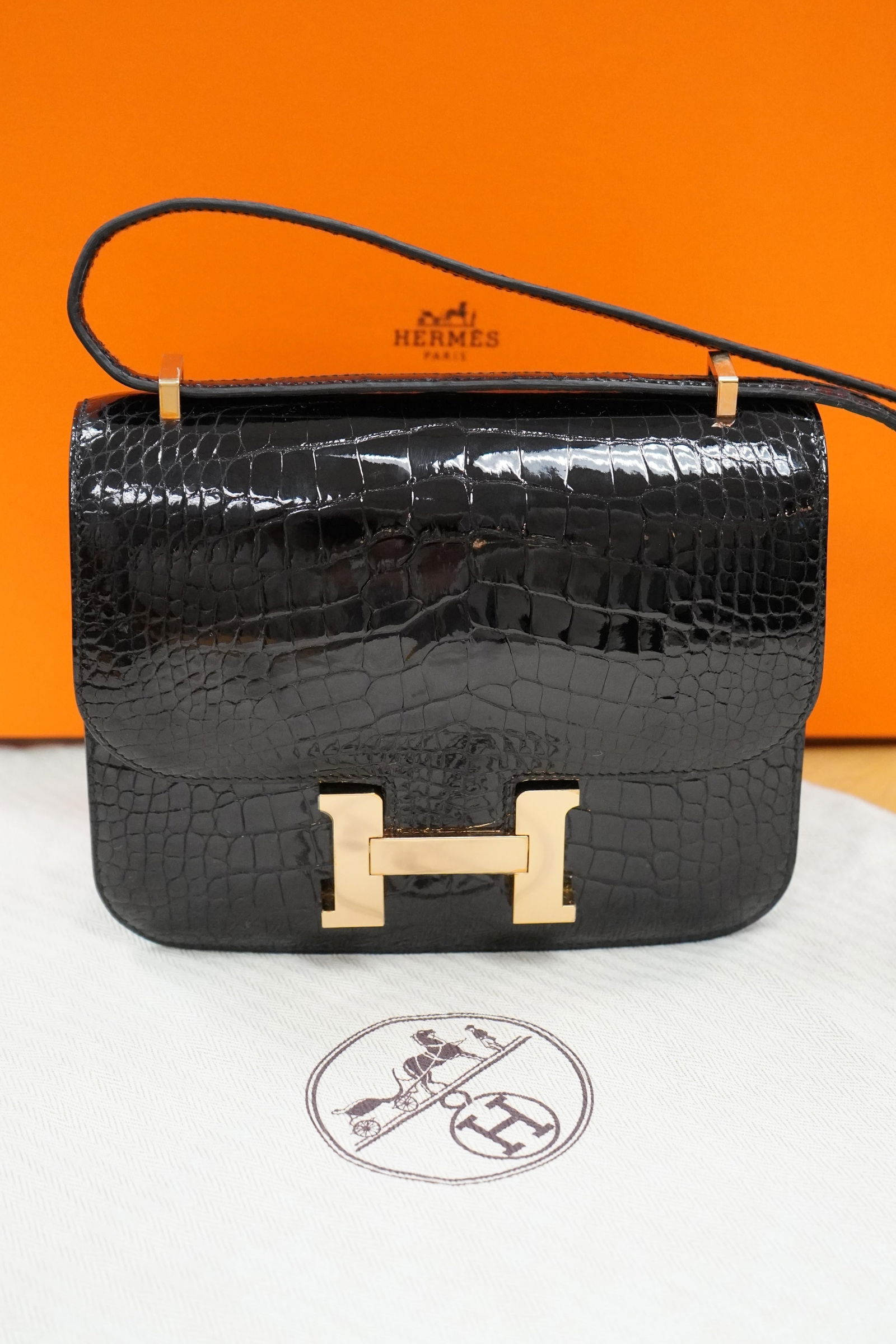 Hermes Black Crocodile Constance bag - 13