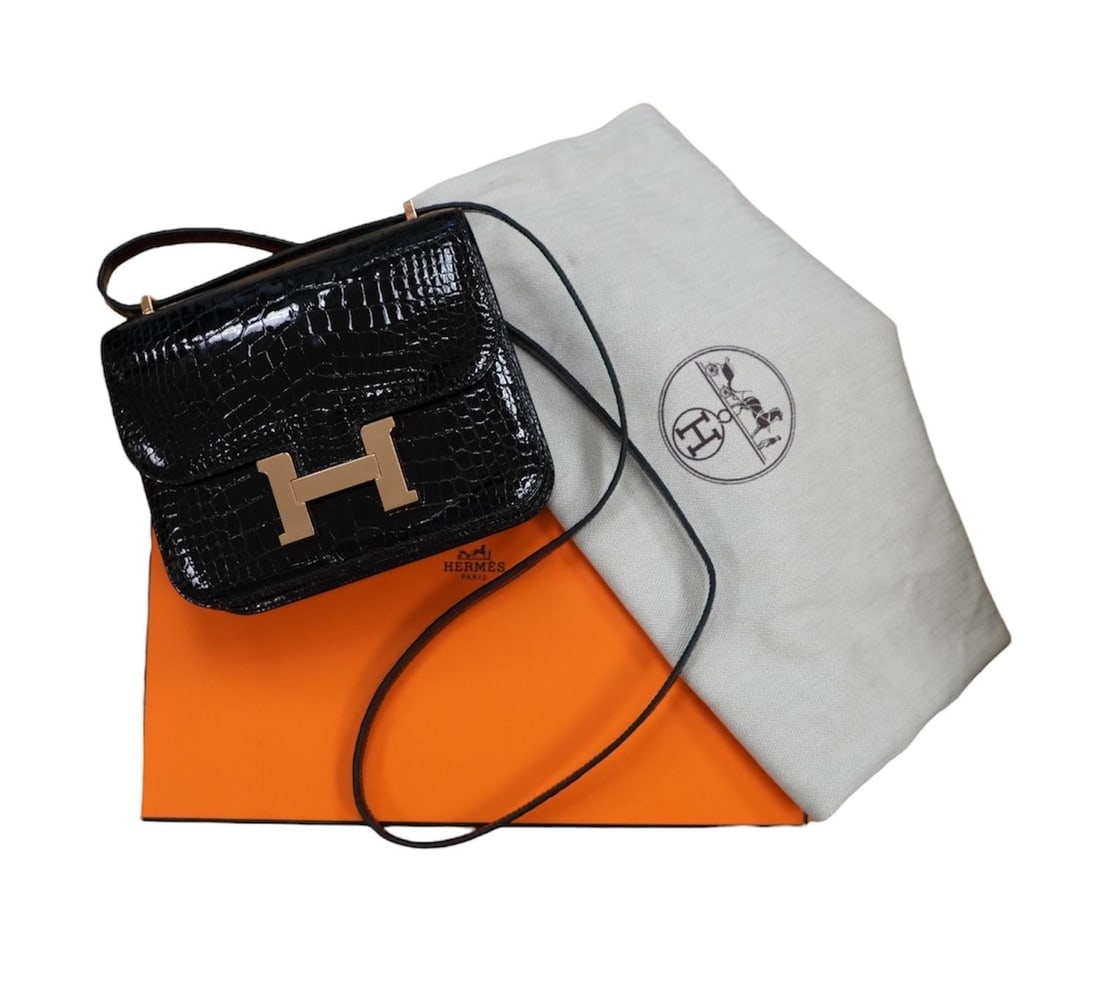Hermes Black Crocodile Constance bag - 5