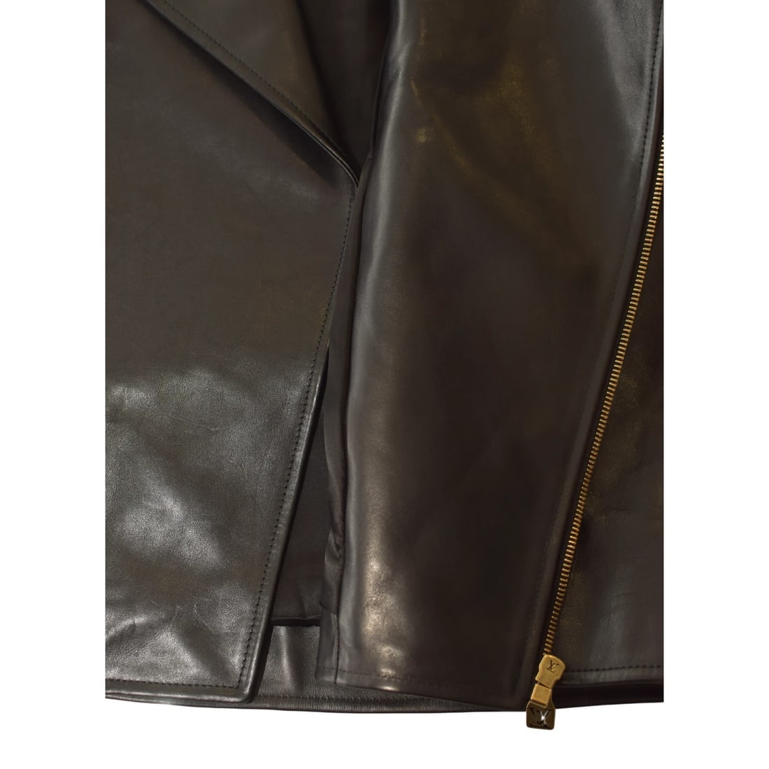 Louis Vuitton 1AGJEO Shearling Collar Evening Black Leather Biker Jacket 5 700€ - 11