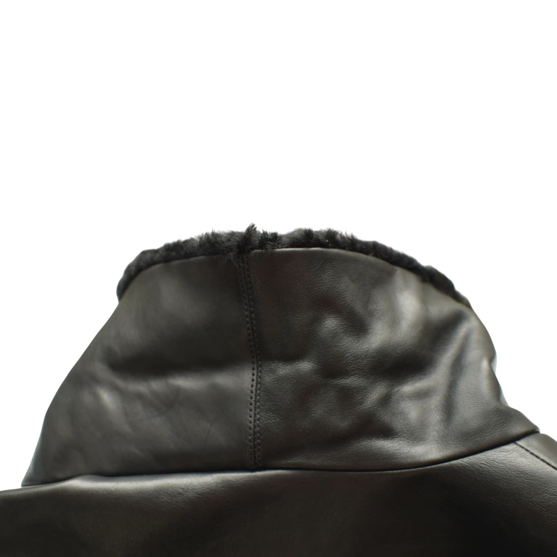 Louis Vuitton 1AGJEO Shearling Collar Evening Black Leather Biker Jacket 5 700€ - 14