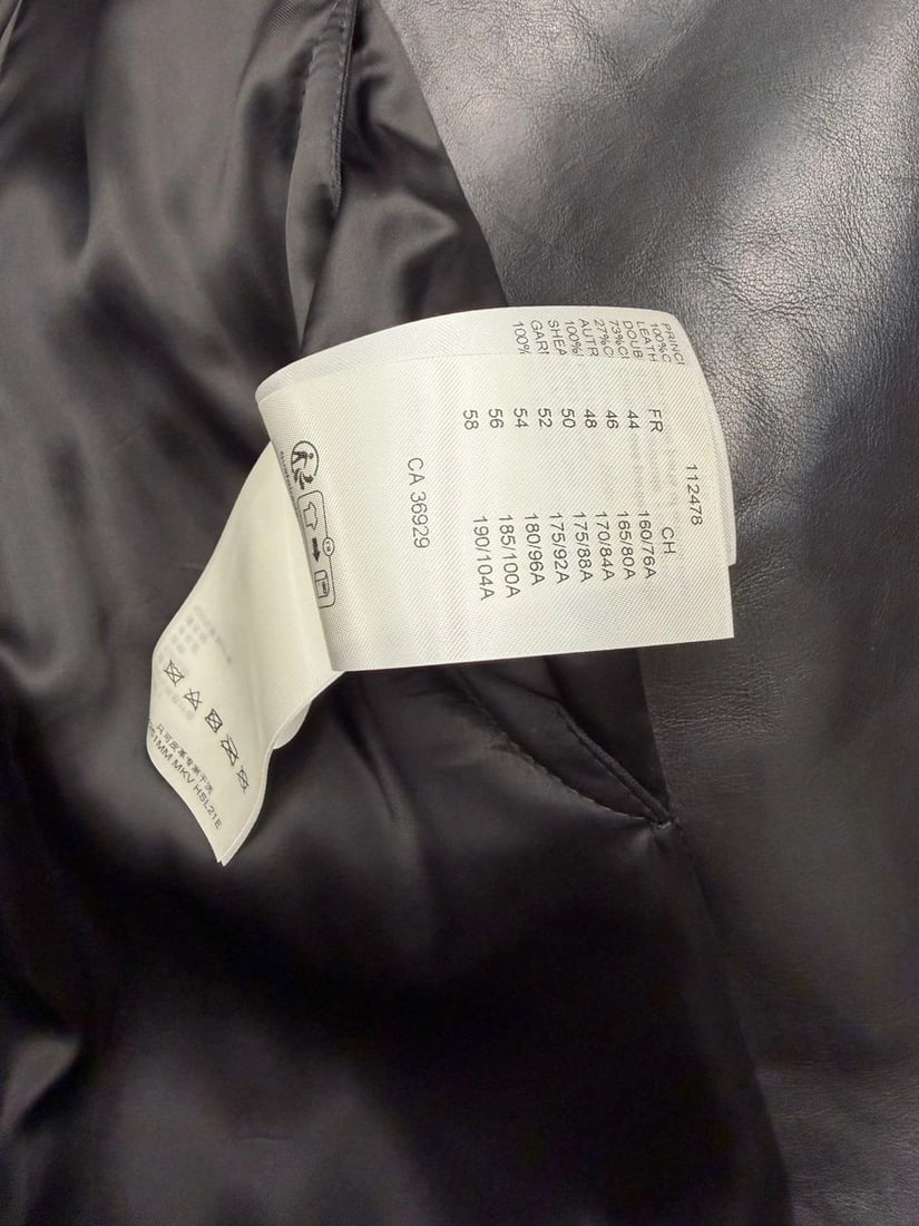 Louis Vuitton 1AGJEO Shearling Collar Evening Black Leather Biker Jacket 5 700€ - 18