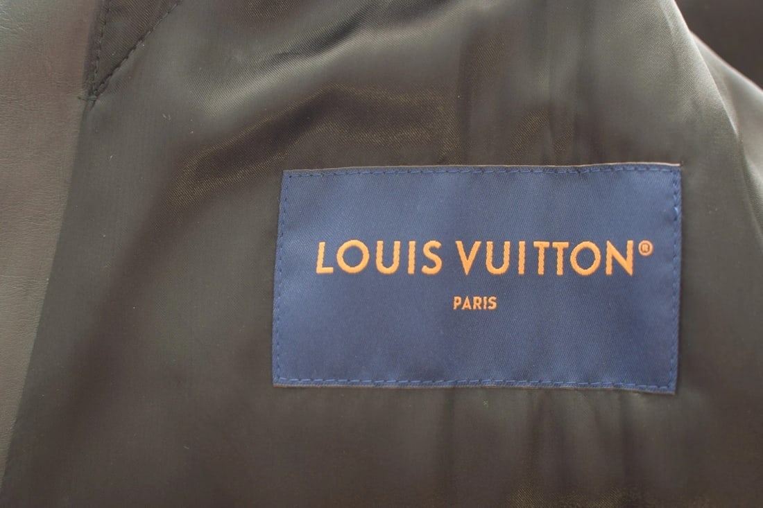 Louis Vuitton 1AGJEO Shearling Collar Evening Black Leather Biker Jacket 5 700€ - 7