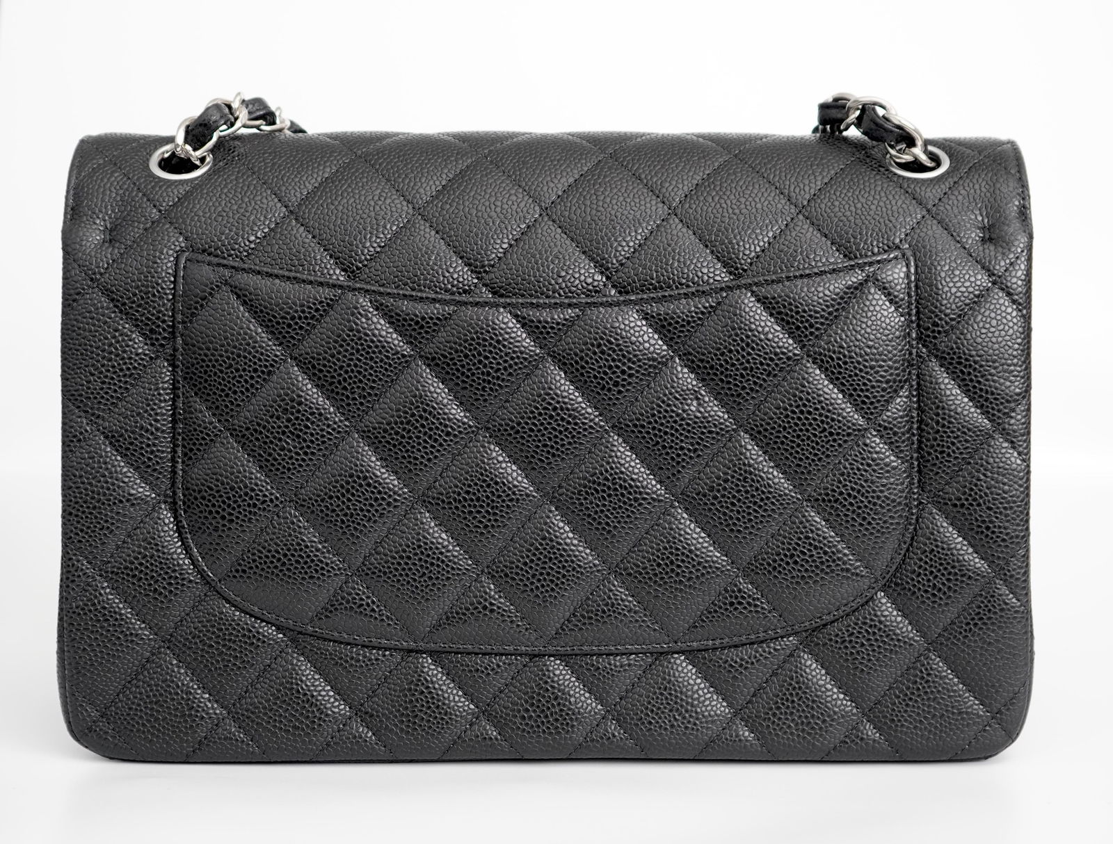 Chanel Jumbo Caviar Leather Black Classic Flap Bag - 11