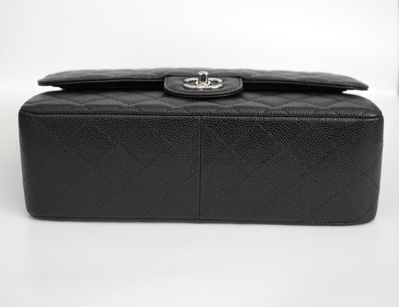 Chanel Jumbo Caviar Leather Black Classic Flap Bag - 12