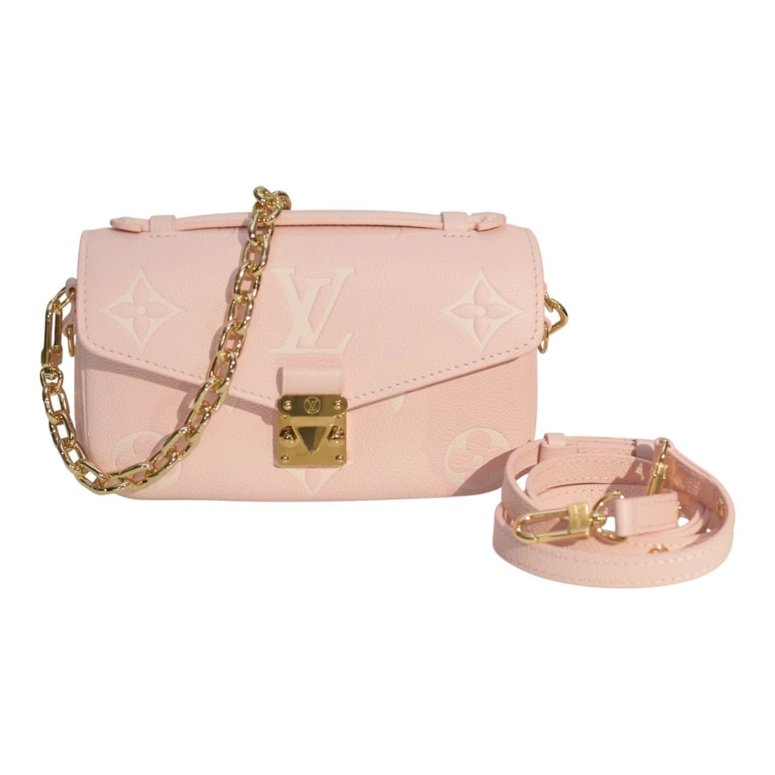 Louis Vuitton Pochette Métis Monogram Empreinte Giant Rose Poudre Pink Leather - 18