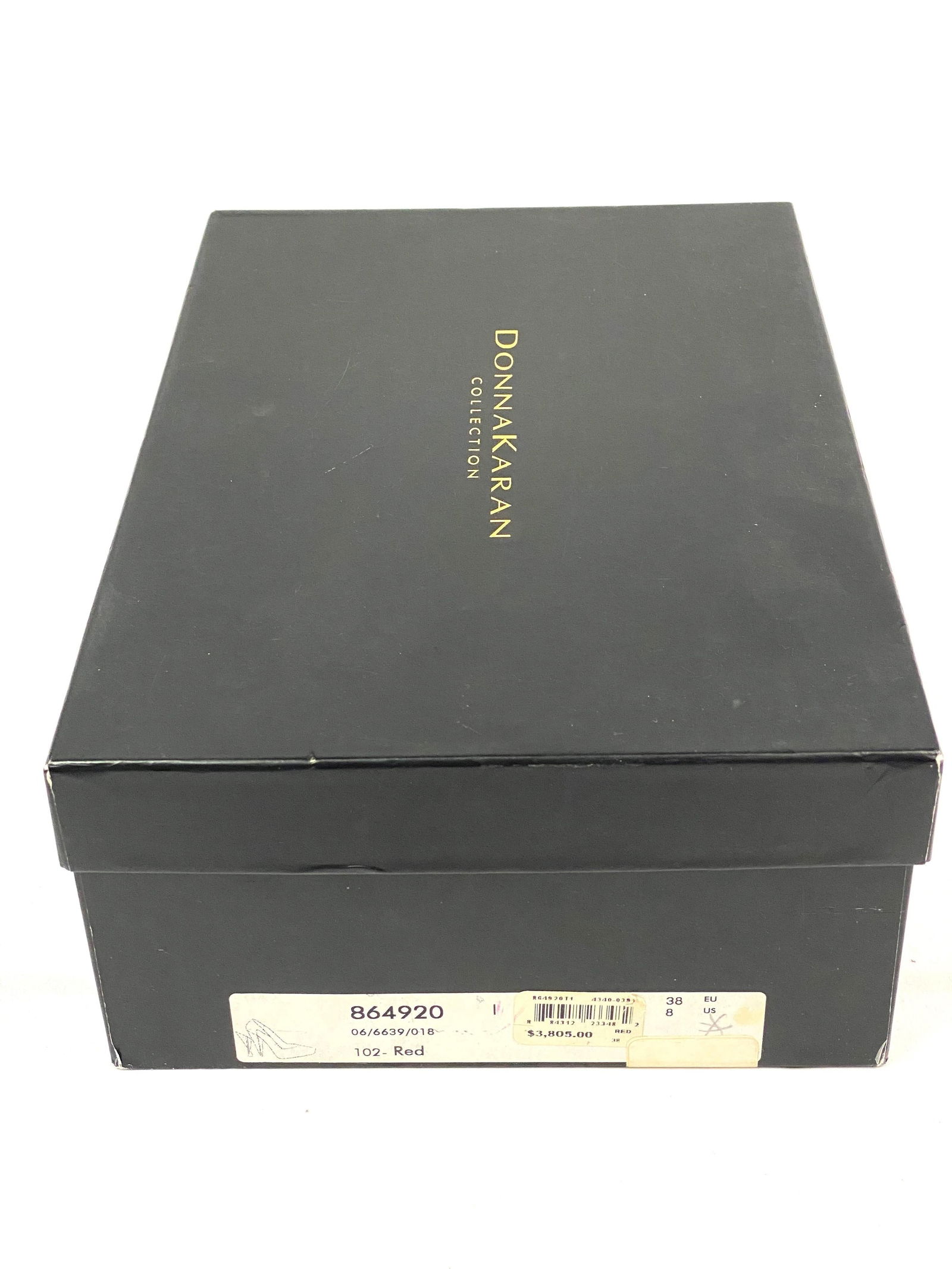 Donna Karan Collections Red Crocodile and Suede Pump Heels Shies Size 38 - 6