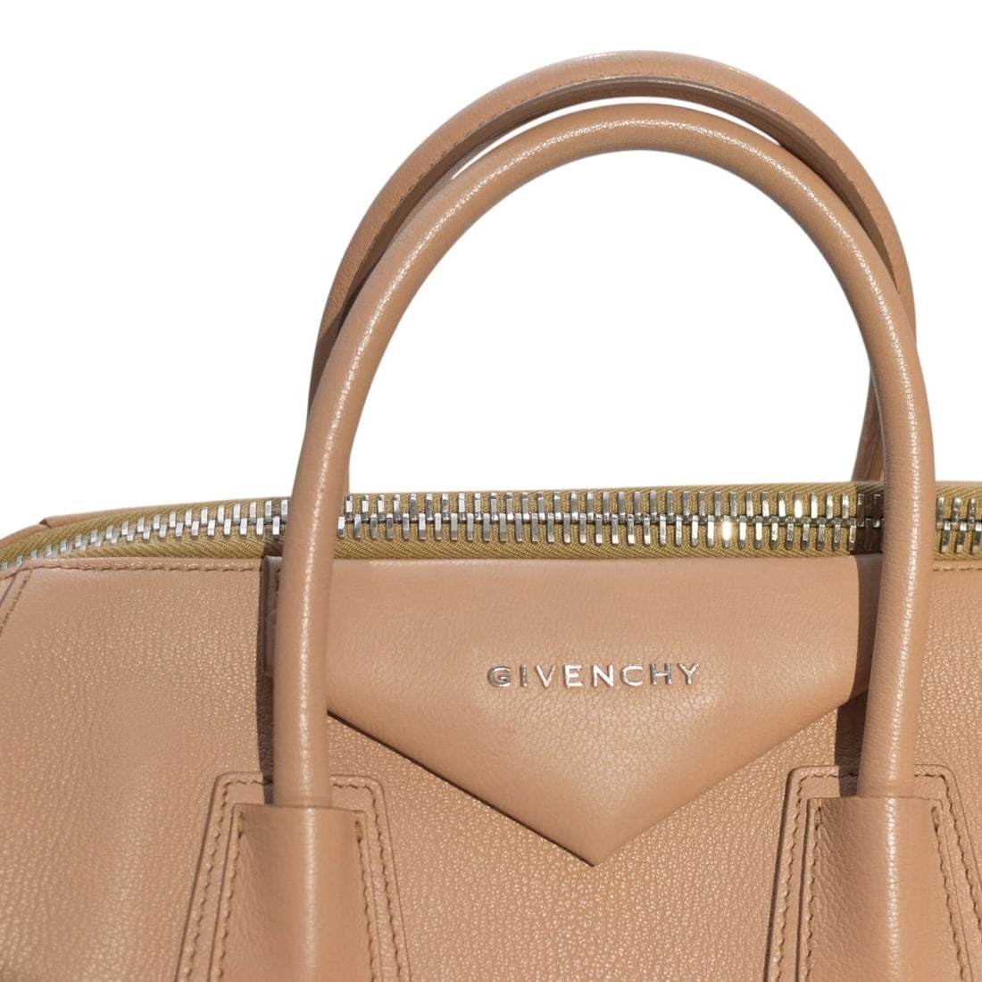 Givenchy Antigona Medium Bag in Nude Beige Leather with removable strap - 11