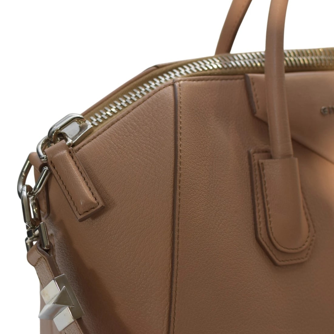 Givenchy Antigona Medium Bag in Nude Beige Leather with removable strap - 12