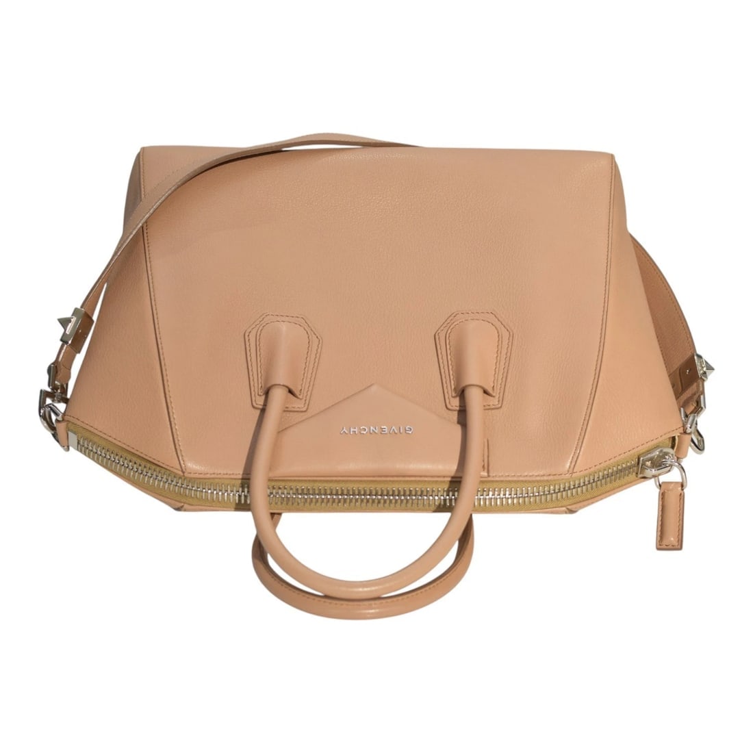 Givenchy Antigona Medium Bag in Nude Beige Leather with removable strap - 5
