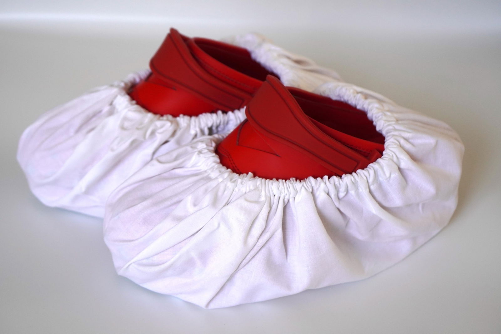 Maison Margiela Red Leather Platform Croc Clogs 39 - 16