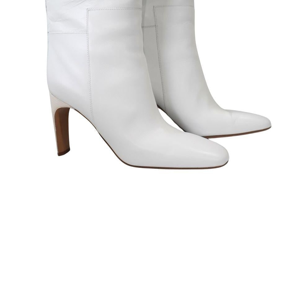 Jil Sander White Nappa-Leather Knee-High Boots 41 - 10